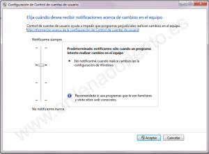 Windows7 desactivar UAC