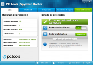 spyware doctor menu